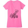 Ladies' Jersey Short-Sleeve Deep V-Neck T-Shirt Thumbnail
