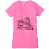 Ladies' Jersey Short-Sleeve Deep V-Neck T-Shirt Thumbnail