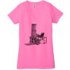 Ladies' Jersey Short-Sleeve Deep V-Neck T-Shirt Thumbnail