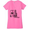 Ladies' Jersey Short-Sleeve Deep V-Neck T-Shirt Thumbnail