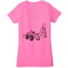 Ladies' Jersey Short-Sleeve Deep V-Neck T-Shirt Thumbnail