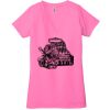 Ladies' Jersey Short-Sleeve Deep V-Neck T-Shirt Thumbnail