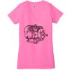Ladies' Jersey Short-Sleeve Deep V-Neck T-Shirt Thumbnail