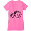 Ladies' Jersey Short-Sleeve Deep V-Neck T-Shirt Thumbnail