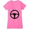 Ladies' Jersey Short-Sleeve Deep V-Neck T-Shirt Thumbnail