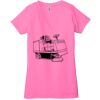 Ladies' Jersey Short-Sleeve Deep V-Neck T-Shirt Thumbnail