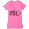 Ladies' Jersey Short-Sleeve Deep V-Neck T-Shirt Thumbnail