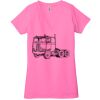 Ladies' Jersey Short-Sleeve Deep V-Neck T-Shirt Thumbnail