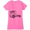 Ladies' Jersey Short-Sleeve Deep V-Neck T-Shirt Thumbnail