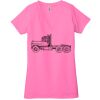 Ladies' Jersey Short-Sleeve Deep V-Neck T-Shirt Thumbnail