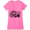 Ladies' Jersey Short-Sleeve Deep V-Neck T-Shirt Thumbnail
