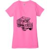 Ladies' Jersey Short-Sleeve Deep V-Neck T-Shirt Thumbnail