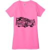 Ladies' Jersey Short-Sleeve Deep V-Neck T-Shirt Thumbnail