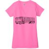 Ladies' Jersey Short-Sleeve Deep V-Neck T-Shirt Thumbnail