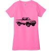 Ladies' Jersey Short-Sleeve Deep V-Neck T-Shirt Thumbnail