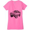 Ladies' Jersey Short-Sleeve Deep V-Neck T-Shirt Thumbnail