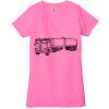 Ladies' Jersey Short-Sleeve Deep V-Neck T-Shirt Thumbnail