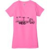 Ladies' Jersey Short-Sleeve Deep V-Neck T-Shirt Thumbnail