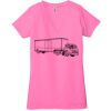 Ladies' Jersey Short-Sleeve Deep V-Neck T-Shirt Thumbnail