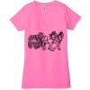 Ladies' Jersey Short-Sleeve Deep V-Neck T-Shirt Thumbnail