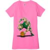 Ladies' Jersey Short-Sleeve Deep V-Neck T-Shirt Thumbnail