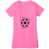 Ladies' Jersey Short-Sleeve Deep V-Neck T-Shirt Thumbnail