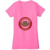 Ladies' Jersey Short-Sleeve Deep V-Neck T-Shirt Thumbnail