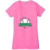 Ladies' Jersey Short-Sleeve Deep V-Neck T-Shirt Thumbnail