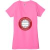 Ladies' Jersey Short-Sleeve Deep V-Neck T-Shirt Thumbnail