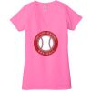 Ladies' Jersey Short-Sleeve Deep V-Neck T-Shirt Thumbnail
