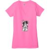 Ladies' Jersey Short-Sleeve Deep V-Neck T-Shirt Thumbnail