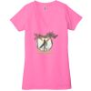 Ladies' Jersey Short-Sleeve Deep V-Neck T-Shirt Thumbnail