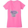 Ladies' Jersey Short-Sleeve Deep V-Neck T-Shirt Thumbnail