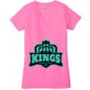 Ladies' Jersey Short-Sleeve Deep V-Neck T-Shirt Thumbnail