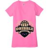 Ladies' Jersey Short-Sleeve Deep V-Neck T-Shirt Thumbnail