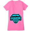 Ladies' Jersey Short-Sleeve Deep V-Neck T-Shirt Thumbnail
