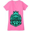 Ladies' Jersey Short-Sleeve Deep V-Neck T-Shirt Thumbnail