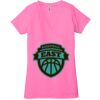 Ladies' Jersey Short-Sleeve Deep V-Neck T-Shirt Thumbnail