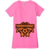 Ladies' Jersey Short-Sleeve Deep V-Neck T-Shirt Thumbnail