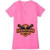 Ladies' Jersey Short-Sleeve Deep V-Neck T-Shirt Thumbnail