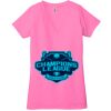 Ladies' Jersey Short-Sleeve Deep V-Neck T-Shirt Thumbnail