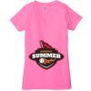 Ladies' Jersey Short-Sleeve Deep V-Neck T-Shirt Thumbnail