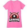 Ladies' Jersey Short-Sleeve Deep V-Neck T-Shirt Thumbnail