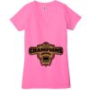 Ladies' Jersey Short-Sleeve Deep V-Neck T-Shirt Thumbnail