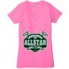Ladies' Jersey Short-Sleeve Deep V-Neck T-Shirt Thumbnail