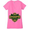 Ladies' Jersey Short-Sleeve Deep V-Neck T-Shirt Thumbnail