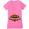 Ladies' Jersey Short-Sleeve Deep V-Neck T-Shirt Thumbnail