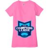 Ladies' Jersey Short-Sleeve Deep V-Neck T-Shirt Thumbnail