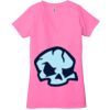 Ladies' Jersey Short-Sleeve Deep V-Neck T-Shirt Thumbnail
