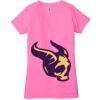 Ladies' Jersey Short-Sleeve Deep V-Neck T-Shirt Thumbnail